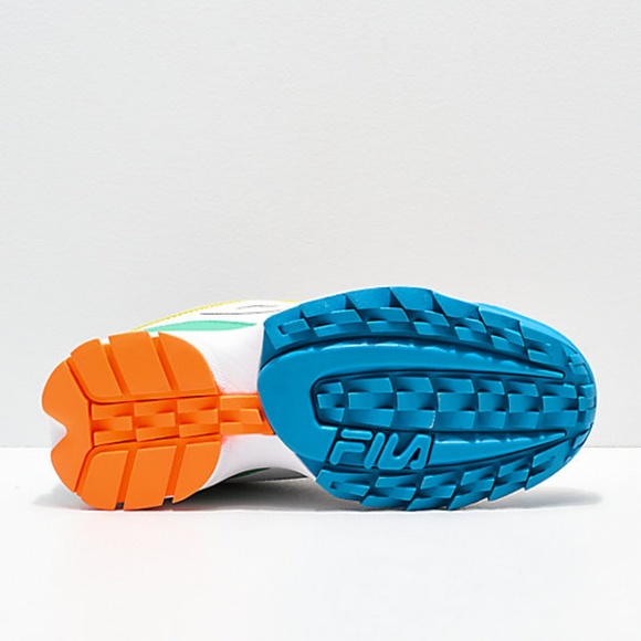 fila disruptor multicolor & white shoes
